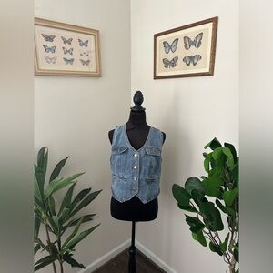 Denim vest top